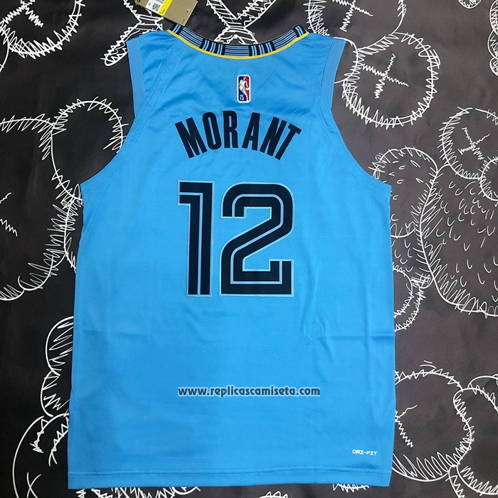 Camiseta Memphis Grizzlies Ja Morant #12 Statement Autentico 2021-22 Azul